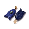 Natural Lapis Lazuli & Synthetic Turquoise Carved Pendants X-G-Z084-01G-09-3