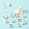 Electroplated Spiral Shell Pendants BSHE-YW0001-07P-4