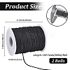 2 Rolls Waxed Cotton Thread Cords YC-PA0001-03-2