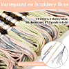 10 Skeins 6-Ply Polyester Embroidery Floss OCOR-CY0002-99B-2
