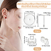 50Pcs Flat Round 304 Stainless Steel Stud Earring Settings STAS-BBC0005-84C-2