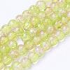 Spray Painted Crackle Glass Beads Strands CCG-Q002-6mm-05-2