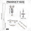 Glass Pearl Beads Rosary Bead Necklaces HJEW-FG00020-2