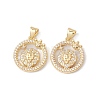 Rack Plating Brass Shell Pendants KK-D087-25G-05-2