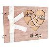 Gorgecraft Wooden Wedding Guestbooks Notepad AJEW-GF0003-13-1
