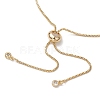 Adjustable Natural Cultured Freshwater Pearl Box Chain Slider Bracelets for Women BJEW-JB10488-4