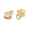 Eco-friendly Brass Micro Pave Cubic Zirconia Pendants KK-D080-44G-3