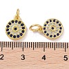 Golden Brass Micro Pave Cubic Zirconia Pendants KK-L209-039G-06-3