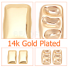ANATTASOUL Real 14K Gold Plated 4 Pairs 4 Style Alloy Stud Earrings for Women EJEW-AN0004-24-3