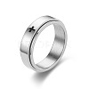 Cross Pattern 304 Stainless Steel Rotatable Finger Rings FS-WGAA8E6-03-2