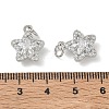 Brass Micro Pave Clear Cubic Zirconia Charms CU-CBA9FFD-07P-3