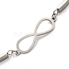 304 Stainless Steel Link Bracelets STAS-F025-11-2