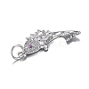 Brass Micro Clear Cubic Zirconia Pendants ZIRC-F120-044P-3