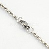 Men's 304 Stainless Steel Cable Chain Necklaces STAS-O037-12P-2