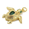 Rack Plating Brass Cubic Zirconia Pendants KK-M258-09G-2