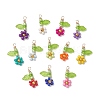 12Pcs Seed Beads Beaded Charms PALLOY-MZ00281-1