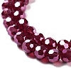 Electroplate Transparent Glass Beads Strands EGLA-A035-T6mm-A02-3