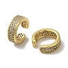Rack Plating Brass Micro Pave Cubic Zirconia Cuff Earrings EJEW-R162-45G-2
