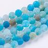 Natural Weathered Agate Beads Strands G-G589-8mm-14-1