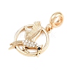 Alloy Crystal Rhinestone European Dangle Charms AL-CBAC2D3-05G-2