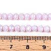 Anti-Tarnish Electroplate Rondelle Glass Beads Strands EGLA-T021-4mm-17-02-4