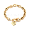Golden 304 Stainless Steel Charm Bracelets NJEW-K284-01G-M-4