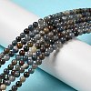 Natural Dumortierite Quartz Beads Strands G-H298-A06-01-2