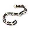 Handmade Spray Painted CCB Cable Chains AJEW-JB00718-2