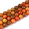 Dyed & Heated Natural Fire Crackle Agate Beads Strands G-N359-01B-09-2