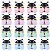 16Pcs 4 Colors Bees Food Grade Eco-Friendly Silicone Focal Beads SIL-DC0001-42-7