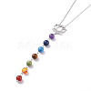 Natural Gemstone Beads Pendant Necklaces NJEW-JN02572-3