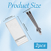 2Pcs Stainless Steel Money Clips AJEW-GF0013-12P-2
