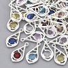 Faceted Glass Pendants GLAA-R204-A-S-NF-1