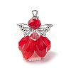 Faceted Glass Pendants PALLOY-MZ00583-05-1