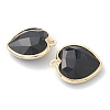 Natural Obsidian Pendants X-G-B009-03G-E-2