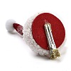 Christmas Hat Polyester Alligator Hair Clips for Women Girl AJEW-M012-02B-3