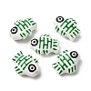 Handmade Printed Porcelain Beads PORC-F005-03B-02-1
