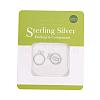 4-Hole Platinum Plated Ring Sterling Silver S-Hook Clasps STER-K014-H793-2P-3