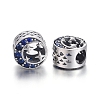 Hollow 925 Sterling Silver European Beads OPDL-L017-073TAS-2