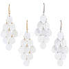 ANATTASOUL 2 Pairs 2 Colors Natural Shell Teardrop Cluster Dangle Earrings EJEW-AN0001-69-1