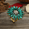 Alloy with Glass Finger Rings for Women OX7798-5-1