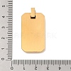 Ion Plating(IP) 304 Stainless Steel Stamping Blank Tag Pendants STAS-G346-03G-3