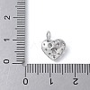 925 Sterling Silver 3D Hollow Heart Charms STER-M099-01P-3