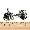 Natural Obsidian Pendants G-P517-04P-01-3