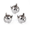 Non-Tarnish 201 Stainless Steel Sew on Prong Settings STAS-T032-01-8mm-P-1