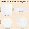 4Pcs 4 Styles Acrylic Color Palette Boards ODIS-CN0001-03-2