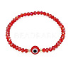 Glass & Brass Beads Stretch Bracelets IC9410-3-1