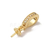 Rack Plating Brass Micro Pave Clear Cubic Zirconia Cup Peg Bails KK-A222-17G-1