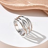 Brass Finger Rings for Women RJEW-K261-07B-P-1