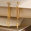 304 Stainless Steel Dangle Stud Earrings WGF9E4F-01-3